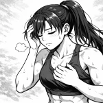 Bringe Angstzustände und Panikattacken zum Abschluss: Athletische Frau mit Angstzuständen