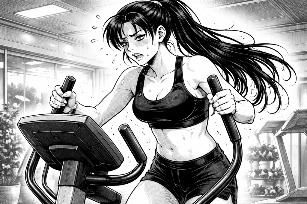 Bikini Athletin bestraft sich selbst mit Cardio Training